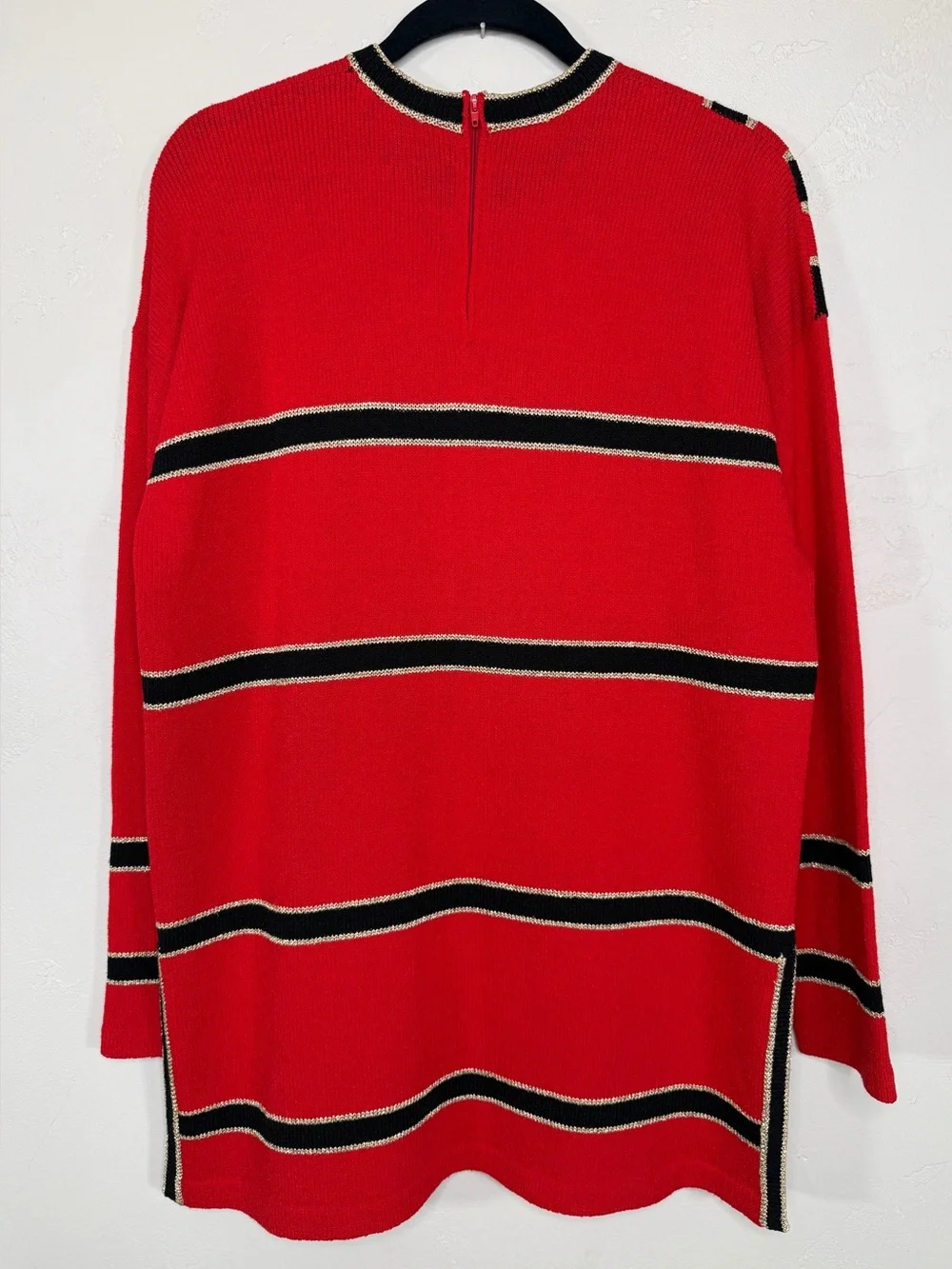 Vintage Antonella Preve New York Embellished Sequin Bead Tigers Tunic Sweater - Picture 3 of 17